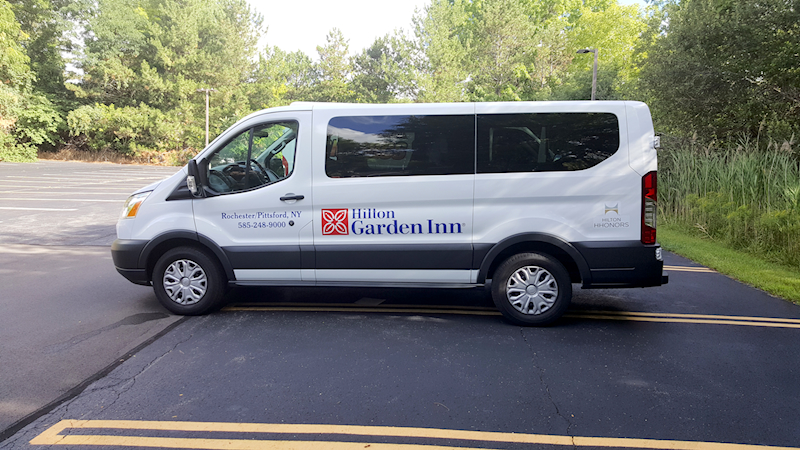 Hilton Garden Inn Pittsford NY Vehicle Lettering and Graphics by RSG